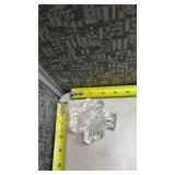 Lead Crystal Four Leaf Clover Decorative Paperweight