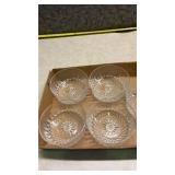 Cut Crystal Dessert Bowls Set of 5