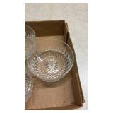 Cut Crystal Dessert Bowls Set of 5