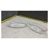 Mixed Crystal Cut Glass Serving Bowls Set