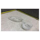 Mixed Crystal Cut Glass Serving Bowls Set