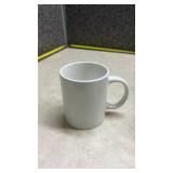 Set of 9 White Restaurant Coffee Mugs