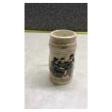 Hand-Painted Winter Scene Ceramic Beer Stein