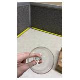 Set of 8 Clear Glass Wine Goblets