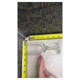 Set of 8 Clear Glass Wine Goblets