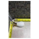 White Ceramic Pineapple Salt and Pepper Shakers with Gold Crown(SS)