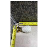 White Ceramic Pineapple Salt and Pepper Shakers with Gold Crown(SS)