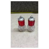 Canadian Red Glass Salt and Pepper Shakers(SS)
