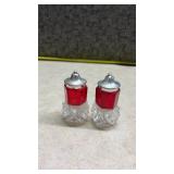 Canadian Red Glass Salt and Pepper Shakers(SS)