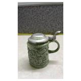 German Beer Stein with Pewter Lid