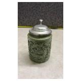 German Beer Stein with Pewter Lid