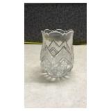 Cut Crystal Scalloped Edge Toothpick Holder