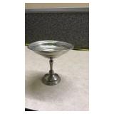 Weighted Pewter Compote Dish