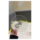 Etched Crystal Wine Glasses Set of 4