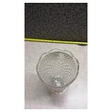 Cut Crystal Flower Vase with Diamond Pattern
