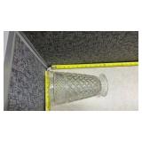 Cut Crystal Flower Vase with Diamond Pattern