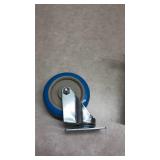 Heavy Duty Blue Rubber Swivel Casters - Set of 4