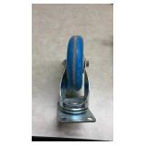 Heavy Duty Blue Rubber Swivel Casters - Set of 4