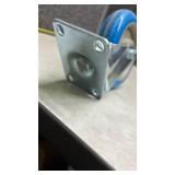 Heavy Duty Blue Rubber Swivel Casters - Set of 4