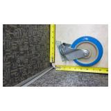 Heavy Duty Blue Rubber Swivel Casters - Set of 4