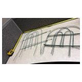 Green Metal Garden Border Fence Panel