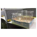 Clear Glass Vase Collection with Mixed Patterns