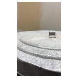 Galvanized Metal Trash Can with Side Handles