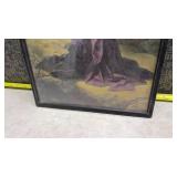 Religious Art Print in Black Frame