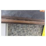 Copper Floral Wall Art in Dark Wood Frame