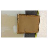 Copper Floral Wall Art in Dark Wood Frame