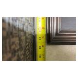 Copper Floral Wall Art in Dark Wood Frame