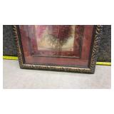 Decorative Framed Red Floral Art Print