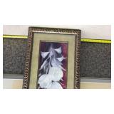 White Tulips Art Print in Ornate Frame