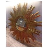 Creative Co-Op Gold Sunburst Mirror - Retail: $285