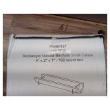 Rectangle Natural Bamboo Small Canoe - 4  x 2  x 1  - 100 count box - Retail: $69