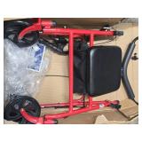 Rollators4-Wheel Steel Product Description: Rollator,Steel,4 Wheel,Red,1/ea - Retail: $53