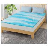 Mattress Topper King, 2 inch Soft Memory Foam Cooling Gel Mattress Topper for Relieve Back Pain - Retail: $55