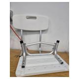 Drive Medical Splash Defense Senior Shower Transfer Bench with Curtain Guard - Retail: $149