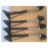 Heavy Duty Adjustable Long Tapered Legs With Casters Set of 4 - Retail: $50