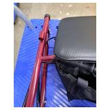 Medline Rolling Walker, Folding Rollator with Seat and 6-In Wheels, Burgundy, 350 lb Weight Capacity, Steel - Retail: $93