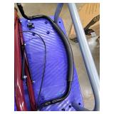 Medline Rolling Walker, Folding Rollator with Seat and 6-In Wheels, Burgundy, 350 lb Weight Capacity, Steel - Retail: $93