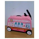 Radio Flyer 3-in-1 Happy Traveler Ice Cream Truck Toddler Carry-On, 17" Ride-On & Storage Suitcase, Compact Kids Travel Toy, Ages 2 to 5