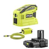 Ryobi 18V ONE+ 150-Watt Portable Battery Inverter Power Source and Charger for 18V ONE+ Batteries with 2.0Ah Battery - Retail: $80