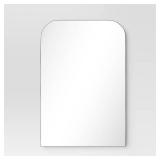 24" x 36" Infinity Mantle Wall Mirror Black - Threshold: Rust-Resistant, Rounded Top, Wall Mount - Retail: $90