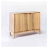 Thousand Oaks Wood Scalloped 2 Door Cabinet Natural - Threshold designed with Studio McGee, Assembly Required - Retail: $350