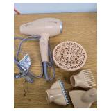 Conair Infiniti Pro Hair Dryer with Diffuser plus 3 Other Attachments | Performa Series Hair Dryer | Blow Dryer with Professional Performance Motor | Blush Pink