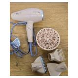 Conair Infiniti Pro Hair Dryer with Diffuser plus 3 Other Attachments | Performa Series Hair Dryer | Blow Dryer with Professional Performance Motor | Blush Pink