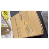 RIZZARI Large Enclosed Cat Litter Box : Covered Leak-Proof Reduces Odor - for Indoor Use Cat Owners (Black) - Retail: $0