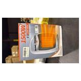 Kismile Small Electric Space Heater,Portable Ceramic Space Heater Fan for Office with Adjustable Thermostat and Overheat Protection ETL Listed for Kitchen, 750W/1500W(Silver)