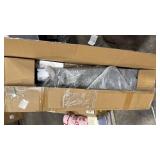 43 Inch Fireplace TV Stand with Mantel - Electric Fireplace Heater, Wooden Entertainment Center, Adjustable LED Flame, Freestanding (750W/1500W),Black - Retail: $0